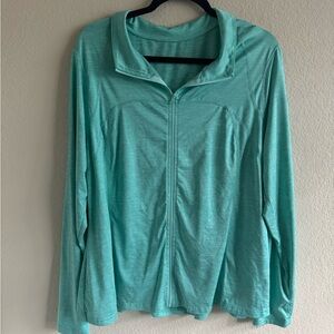 SHEIN Teal Zip-Up Hoodie